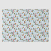 Papier Mousseline Coastal Village Blue Baby shower Party (Recto)