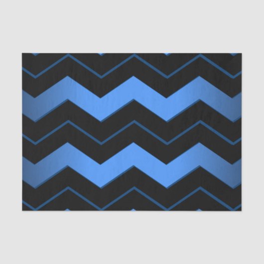 Papier Mousseline Cobalt Blue Chevron (Recto)