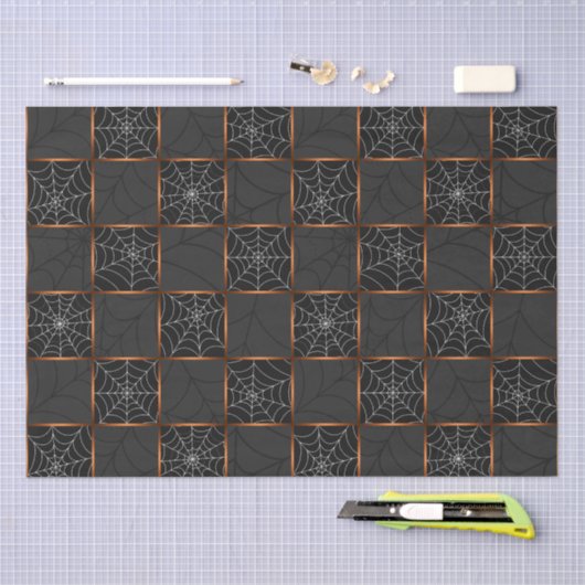 Papier Mousseline Cobweb Checkerboard (Artisanat)