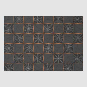 Papier Mousseline Cobweb Checkerboard