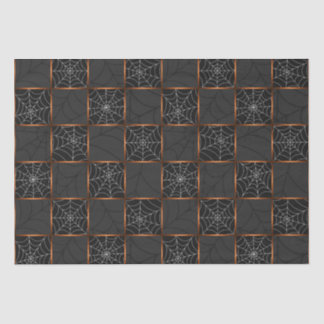Papier Mousseline Cobweb Checkerboard