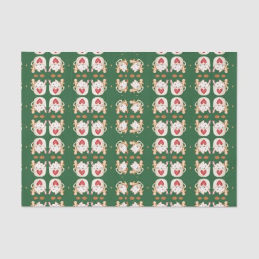 Papier Mousseline Coca de Noël Design abstrait géométrique (Recto)