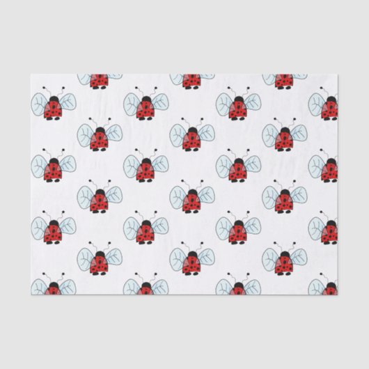 Papier Mousseline Coccinelle   (Recto)