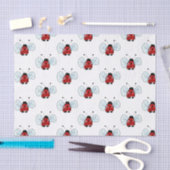 Papier Mousseline Coccinelle   (Artisanat)