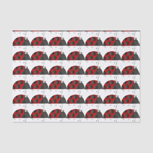 Papier Mousseline Coccinelle, decoupage (Recto)