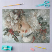 Papier Mousseline Coccinelle flocon (Artisanat)