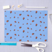 Papier Mousseline Coccinelles rouges (Artisanat)