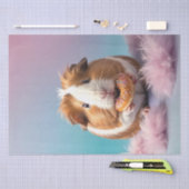 Papier Mousseline Cochon De Guinée Mignonne Avec Gradient Pastel De  (Artisanat)