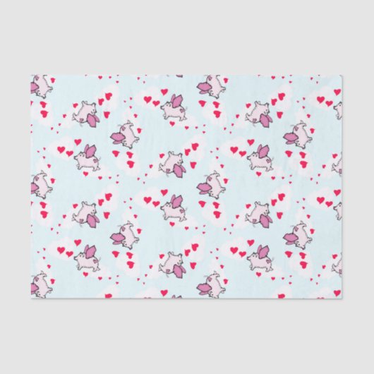 Papier Mousseline Cochon de Valentines (Recto)