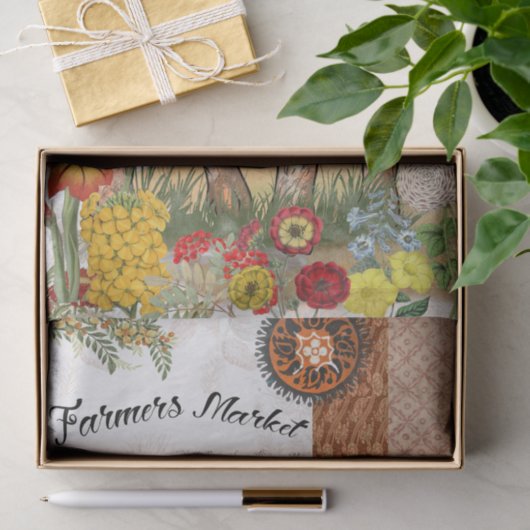 Papier Mousseline Cochon du marché agricole (Cadeau)