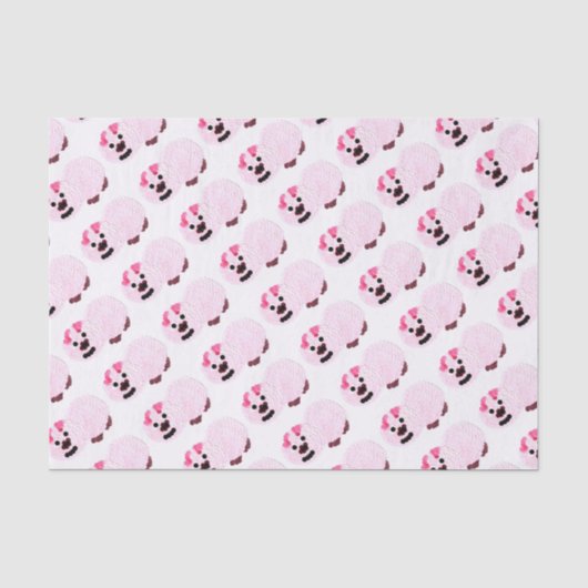 Papier Mousseline Cochon rose (Recto)