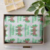 Papier Mousseline Cockapoo Silhouette Rouge Chien de Noël & Bow Blan (Cadeau)