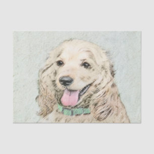 Papier Mousseline Cocker Spaniel Buff Peinture - Art Chien original