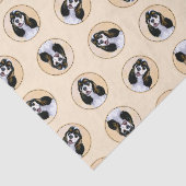 Papier Mousseline Cocker Spaniel Peinture Parti Tan Original Chien A (Détail)