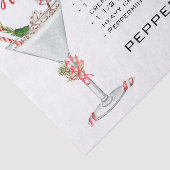 Papier Mousseline Cocktail à la menthe de Noël Martini Recette (Détail)