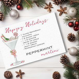 Papier Mousseline Cocktail à la menthe de Noël Martini Recette