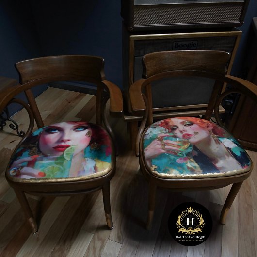 Papier Mousseline Cocktail Retro Tropical Lime Decoupage