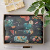 Papier Mousseline Cocktails motif. Boissons alcoolisées (Cadeau)