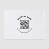 Papier Mousseline Code QR avec nom d'entreprise Texte circulaire gra (Recto)