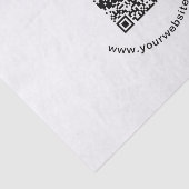 Papier Mousseline Code QR avec nom d'entreprise Texte circulaire gra (Détail)