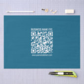 Papier Mousseline Code QR bleu océan modifiable (Artisanat)