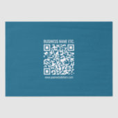 Papier Mousseline Code QR bleu océan modifiable (Recto)