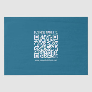 Papier Mousseline Code QR bleu océan modifiable