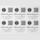 Papier Mousseline Code QR du logo d'emballage d'entreprise Merci (Recto)