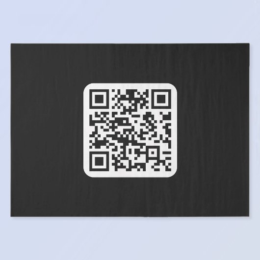 Papier Mousseline Code QR moderne modifiable | Blanc noir ou toute c