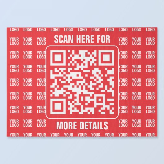 Papier Mousseline Code QR promotionnel (modifiable) avec Motif Logo