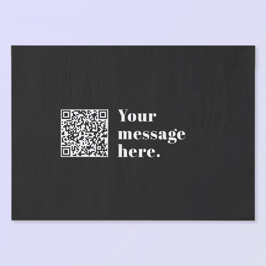 Papier Mousseline Code QR téléchargé et texte rétro modifiable