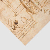 Papier Mousseline Codex Atlanticus, Machines hydrauliques de da Vinc (Détail)
