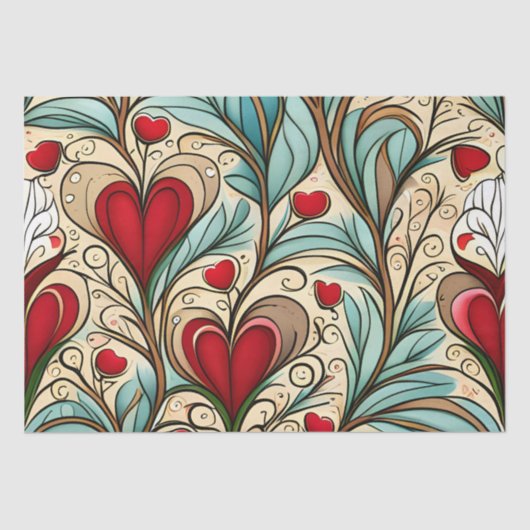 Papier Mousseline Coeur (Recto)