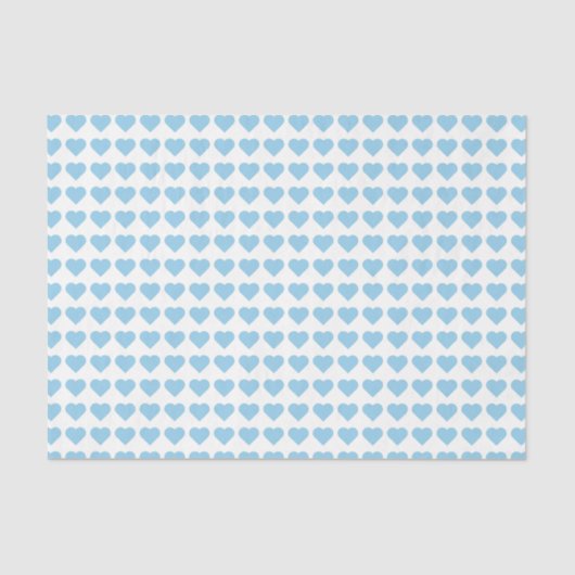 Papier Mousseline Coeur bleu (Recto)