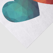 Papier Mousseline Coeur bleu et rouge ensemble (Détail)