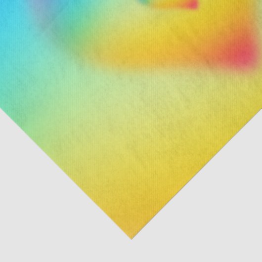 Papier Mousseline coeur d'arc-en-ciel (Détail)