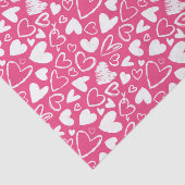 Papier Mousseline Cœur de craie rose motif d'amour mignon pour la Sa (Détail)