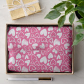 Papier Mousseline Cœur de craie rose motif d'amour mignon pour la Sa (Cadeau)