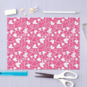 Papier Mousseline Cœur de craie rose motif d'amour mignon pour la Sa (Artisanat)