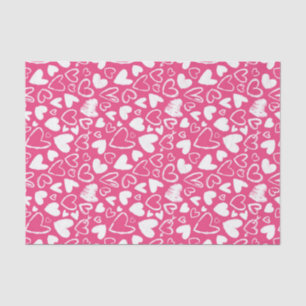Papier Mousseline Cœur de craie rose motif d'amour mignon Saint-Vale