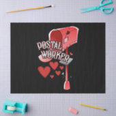 Papier Mousseline Coeur du travailleur postal - amour poste (Artisanat)