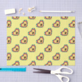 Papier Mousseline Coeur Empreinte de patte (Artisanat)