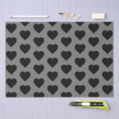 Papier Mousseline Coeur noir (Artisanat)