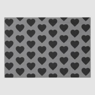 Papier Mousseline Coeur noir