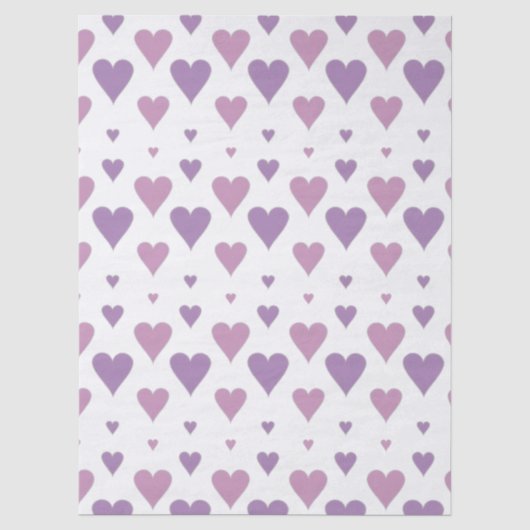 Papier Mousseline Cœur Pastel (Recto)