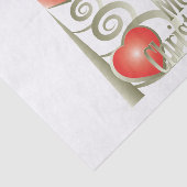 Papier Mousseline Coeur pour Noël (Détail)