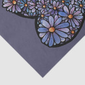 Papier Mousseline Coeur pourpre Daisy (Détail)