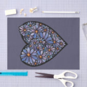 Papier Mousseline Coeur pourpre Daisy (Artisanat)