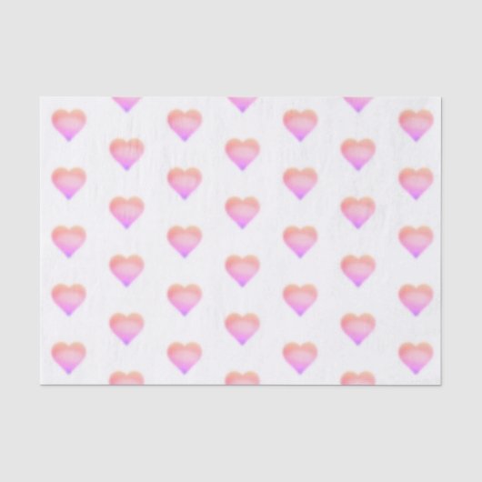 Papier Mousseline cœur rose (Recto)