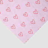 Papier Mousseline Coeur rose (Détail)
